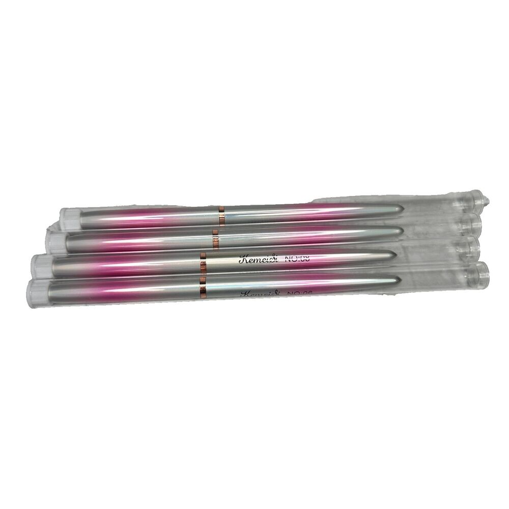 Kemeisi Acrylic Nail Brush Set of Four Kolinsky Nail Art Brushes